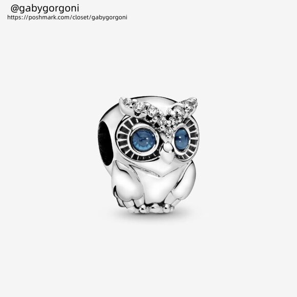 Pandora Sparkling Owl Charm|Pendant - Picture 1 of 2